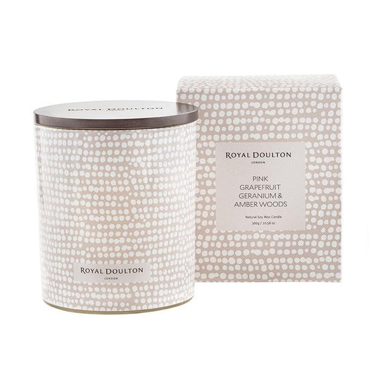 Pink Grapefruit, Geranium & Amber Woods Candle