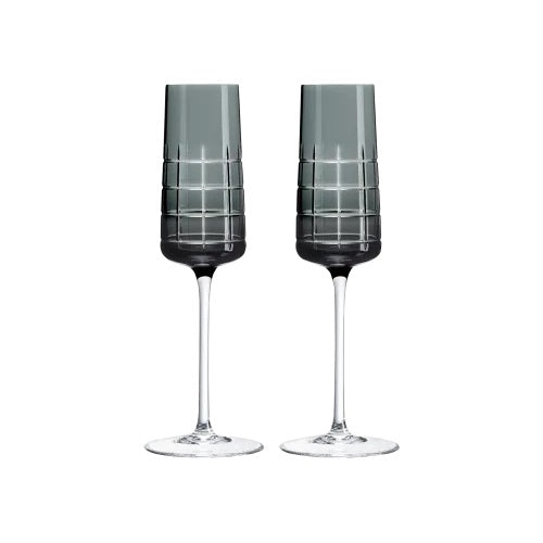 Graphik GREY Flute, Set of 2